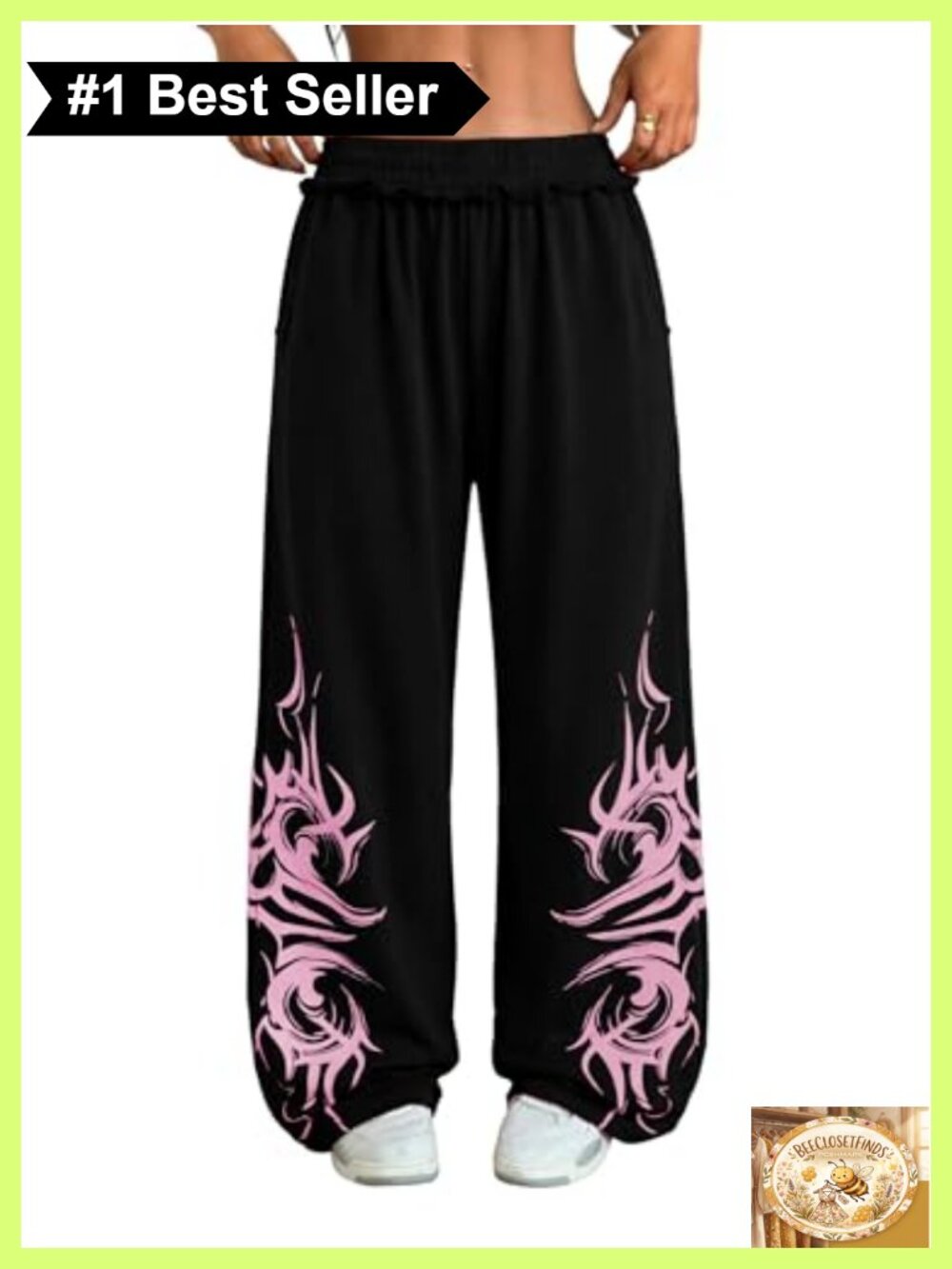 Wide Leg Sweatpants Y2K Graffiti High Rise Pull On Loungewear Gym